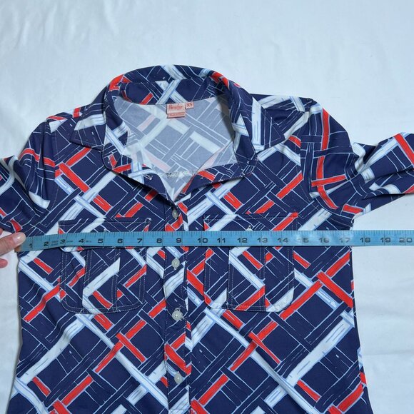 Persifor Winpenny Dress Bamboo Plaid Blue Red White Collared Resortwear XS - Picture 4 of 11